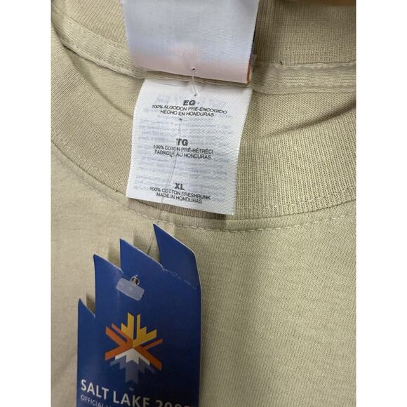 Vintage 2002 Salt Lake City Olympics Winter Games Men's T-Shirt Size XL -beige - Picture 7 of 9